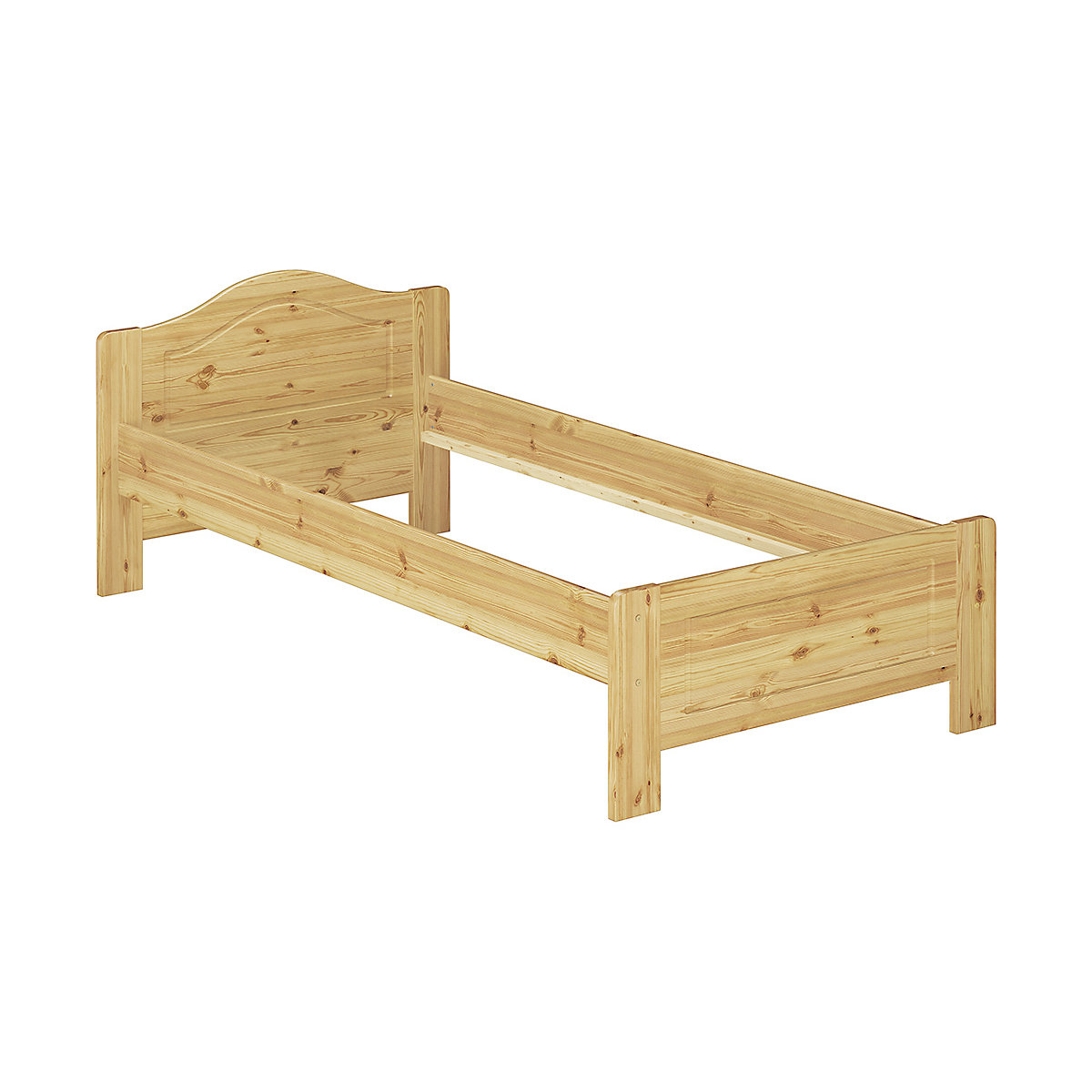 Holzbett Landhaus 90x200 Kiefer mit Rost und Matratze