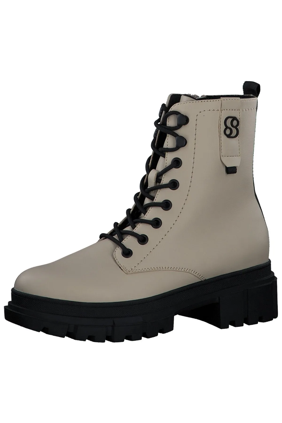 s.Oliver  Stiefelette - Beige - Blockabsatz
