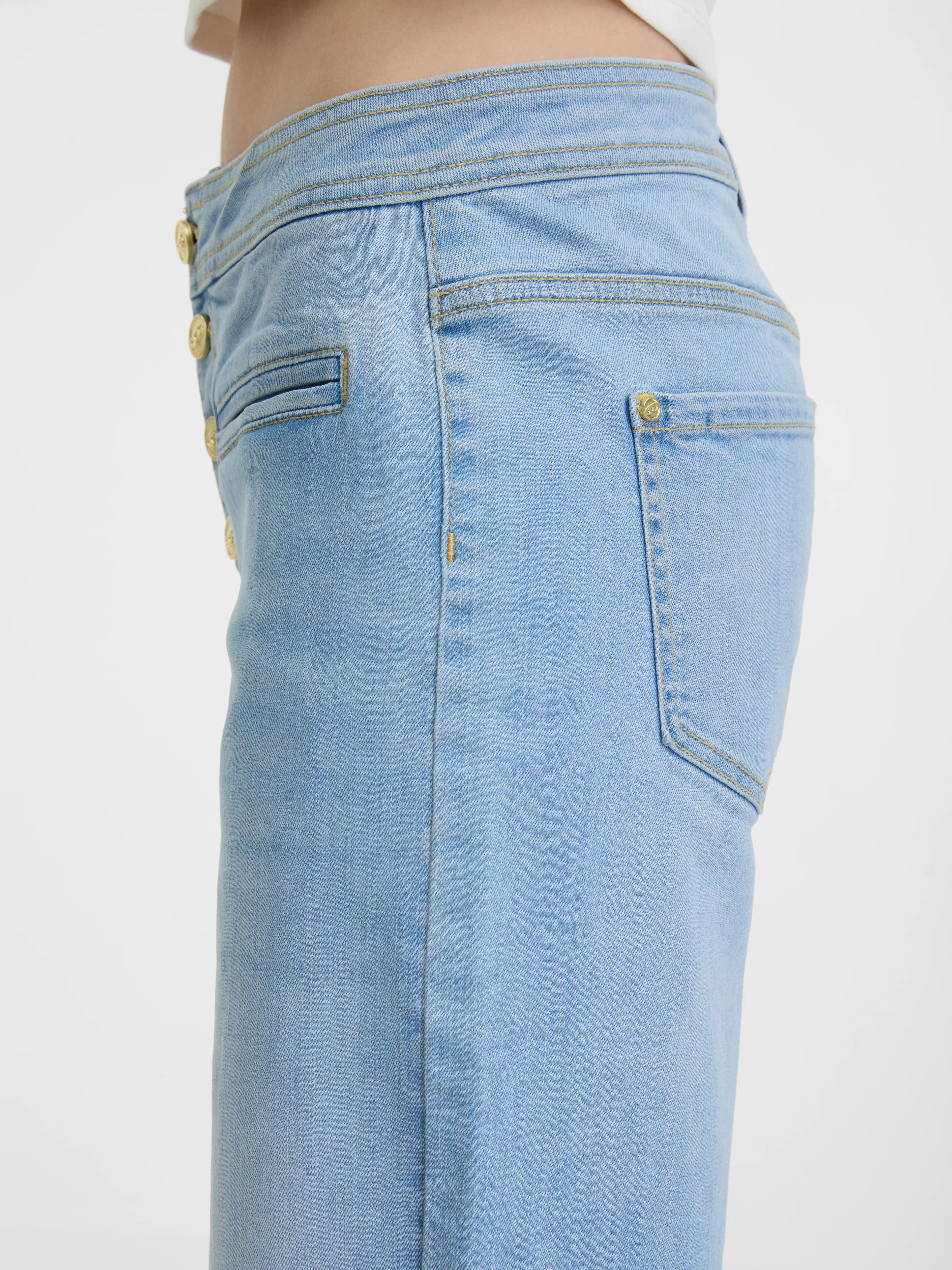Hellblaue weite Damenjeans ORSAY