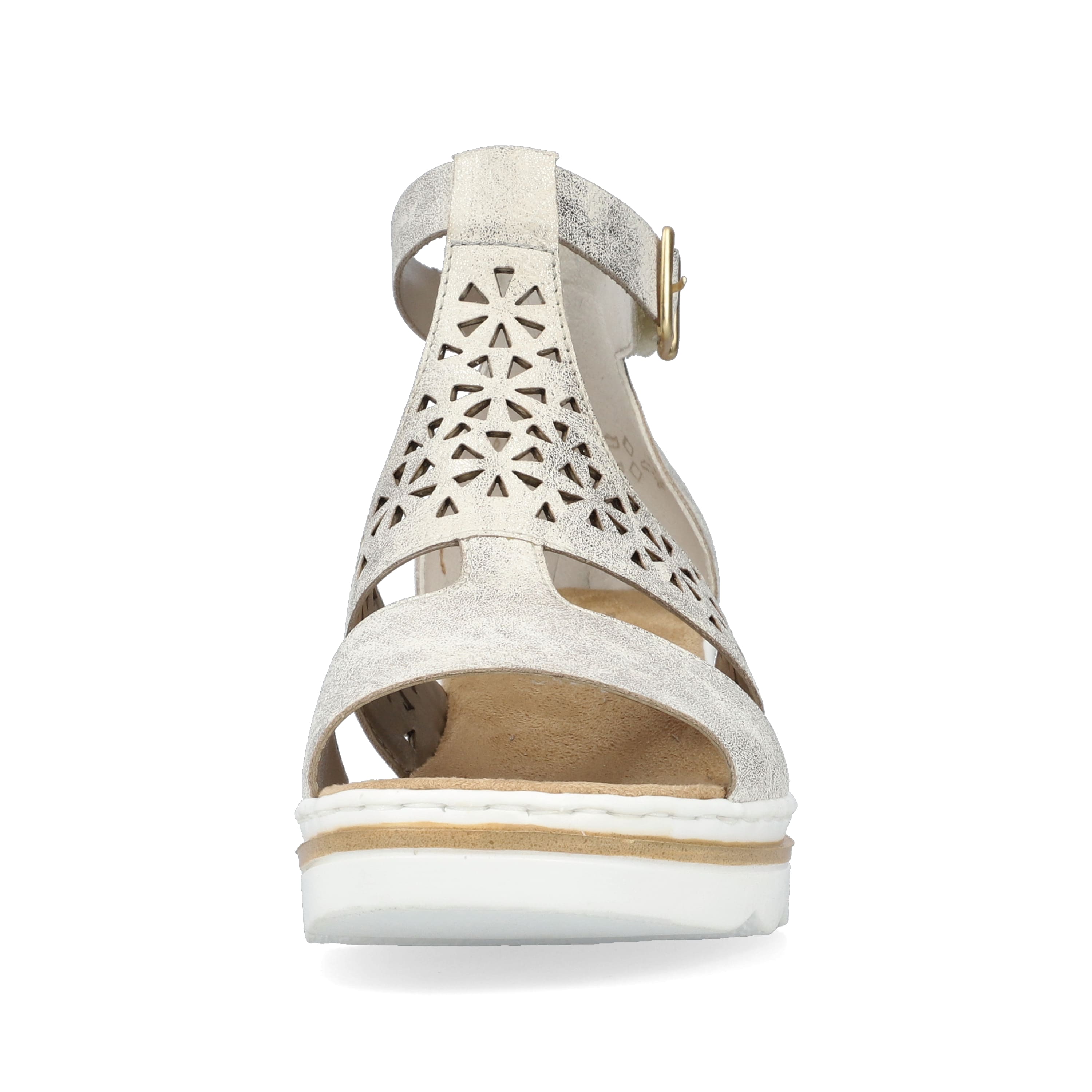 Rieker Damen Keilsandaletten silber-platin-metallic