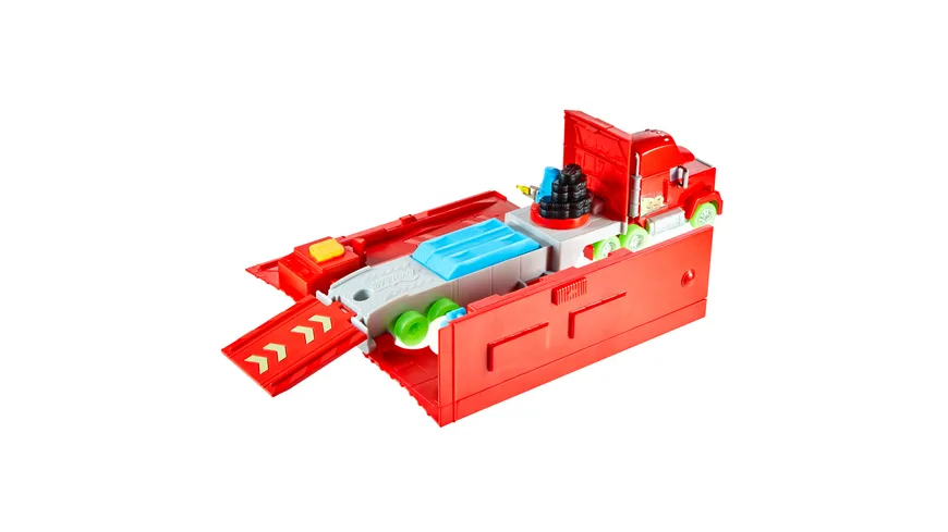 and Pixar Cars Glow Racer Mack Transporter Set