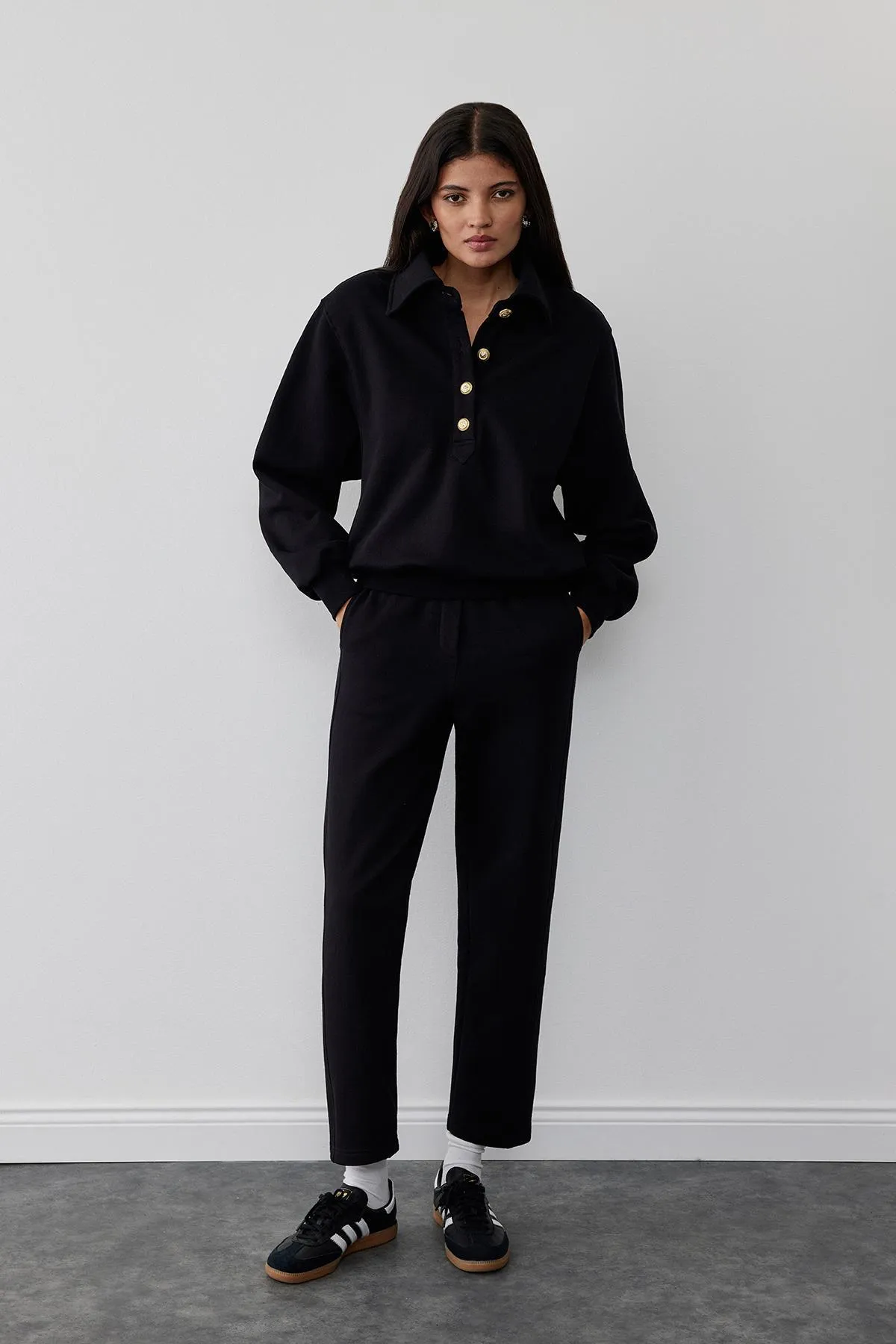 Suud Collection  Sweatshirt - Schwarz - Regular Fit