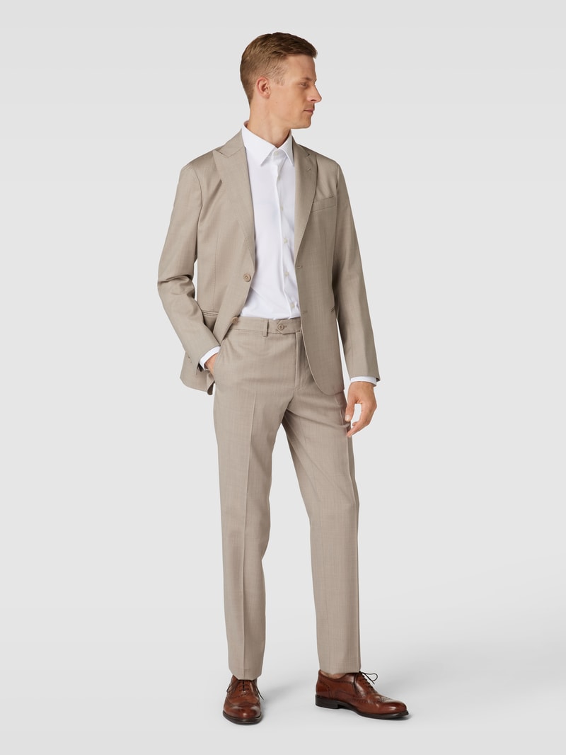 Anzug mit Strukturmuster in beige