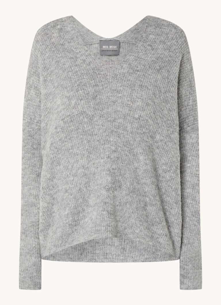 Tricou Mos Mosh MMThora din amestec fin de lână alpaca, cu decolteu în V