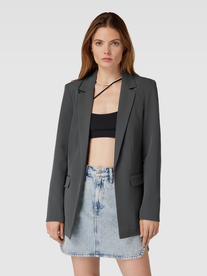 Blazer mit Reverskragen Modell 'BOSSY' in anthrazit