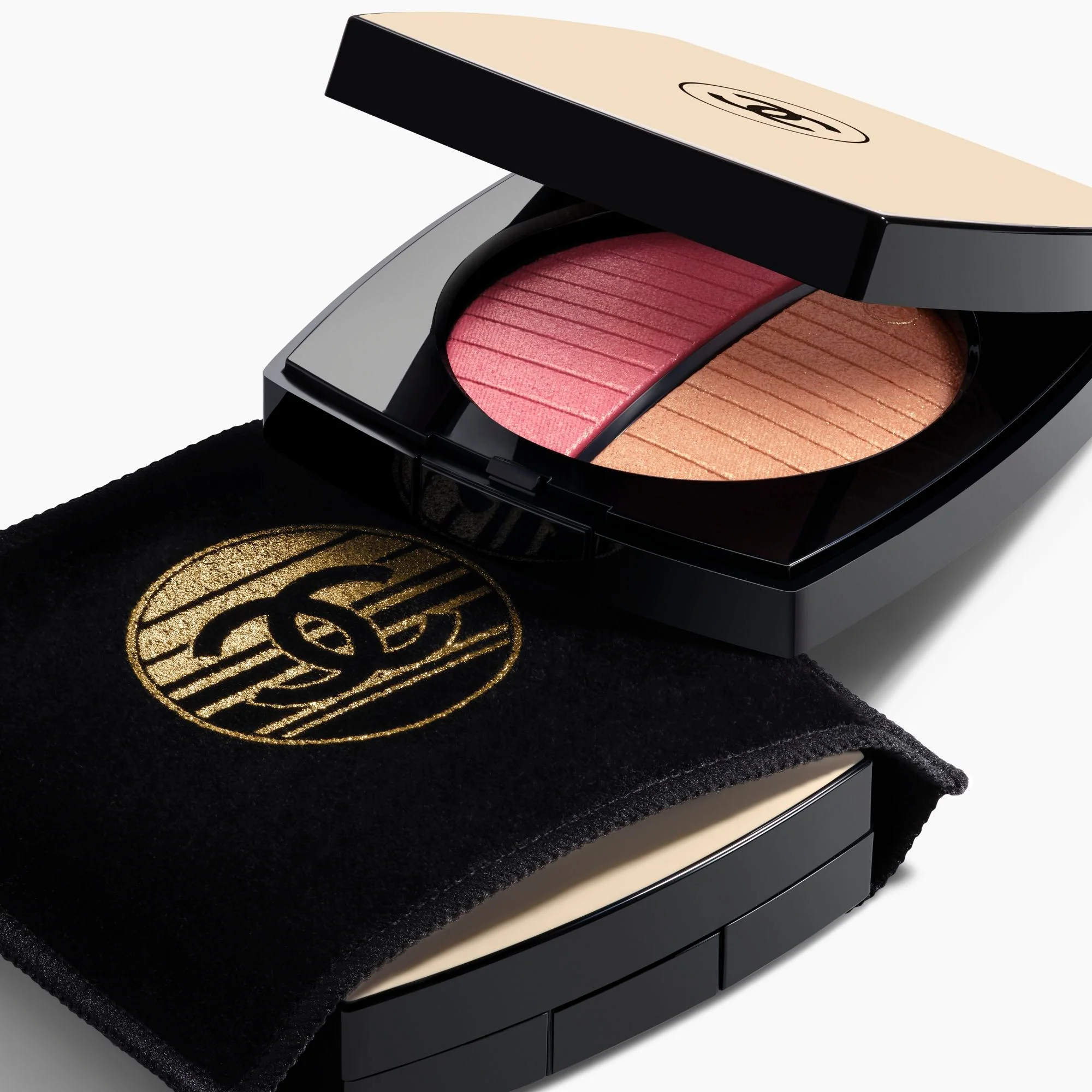 LES BEIGES POUDRE BELLE MINE LUMIÈRE DORÉE - CRIAÇÃO EXCLUSIVA - DUO DE PÓ ILUMINADOR