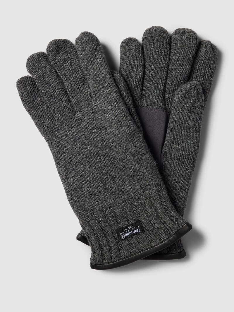 Handschuhe mit Two-Tone-Machart in anthrazit