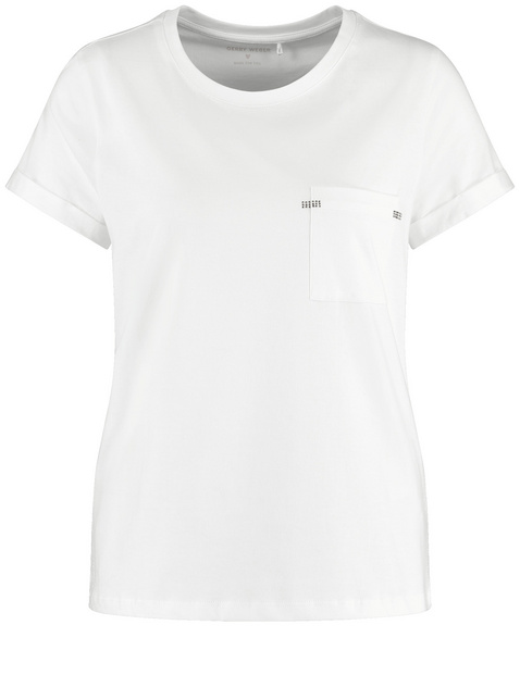T-Shirt aus Baumwolle mit Ziersteinchen