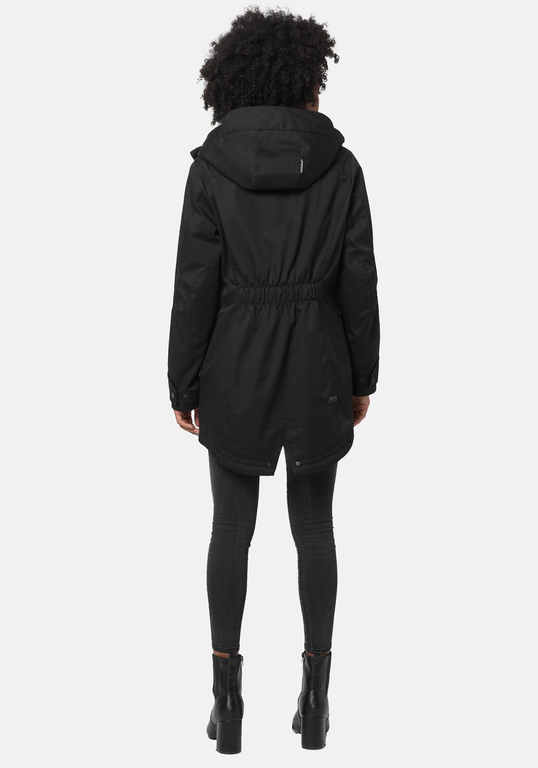Navahoo Parka Brinjaa Modischer Winter Kurzmantel mit zahlreichen Taschen