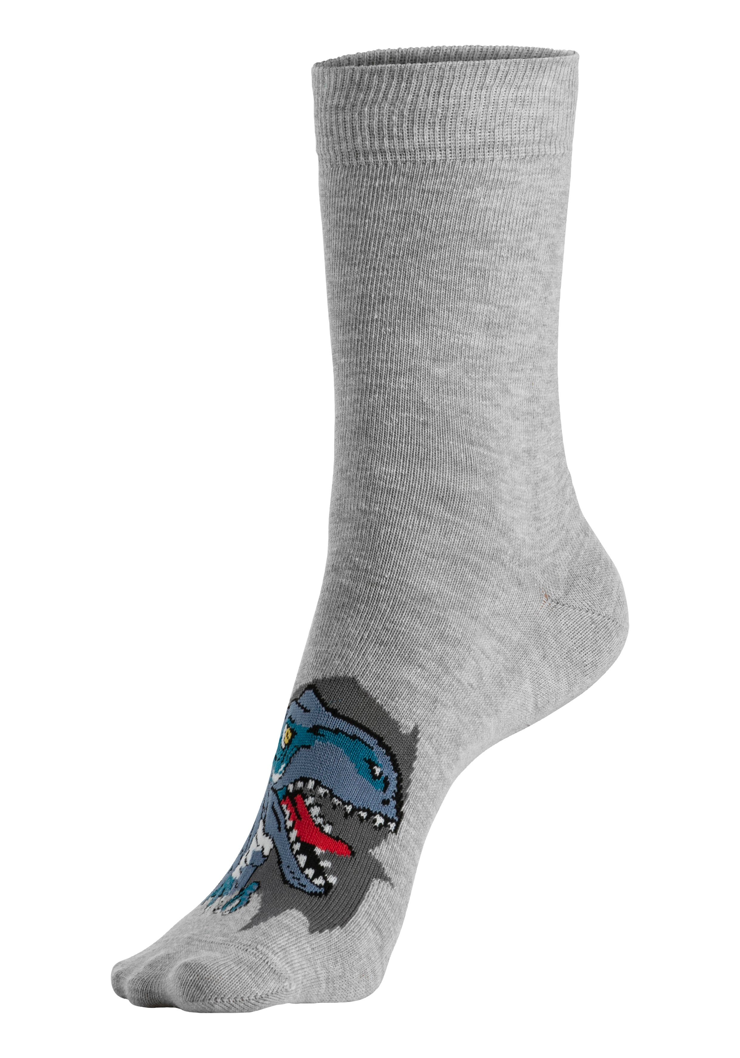 H.I.S Socken (Packung, 5-Paar) mit Dinosauriermotiven
