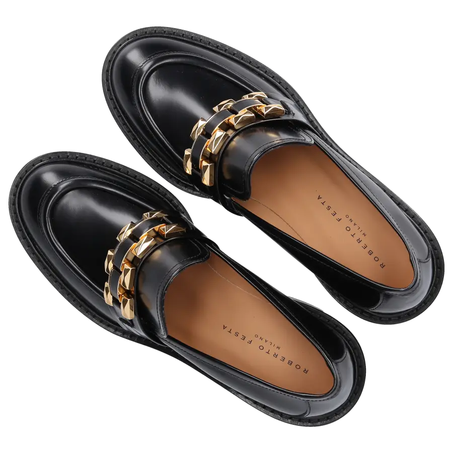 Roberto Festa - Loafer CUIR Kalbsleder - schwarz