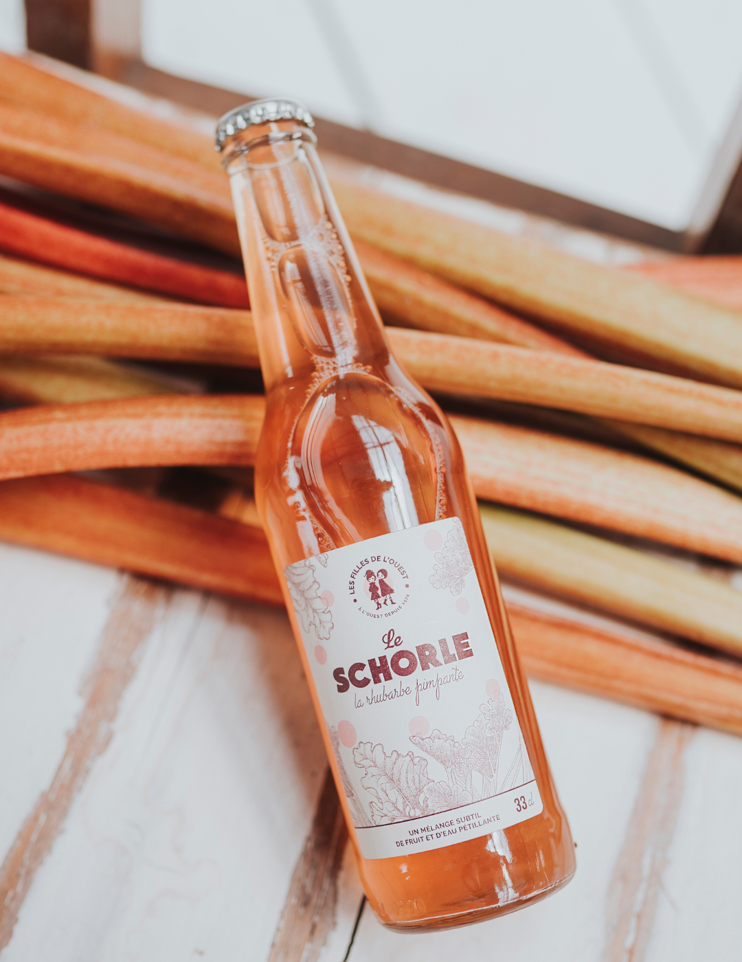 Les Filles de l'Ouest : Le Schorle Rhubarbe Pimpante - Gueule de joie 0° |  33 cl