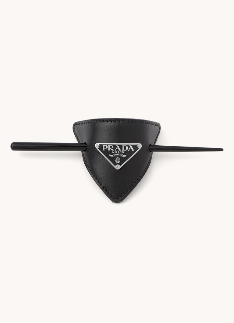 Presilha de cabelo de couro Prada