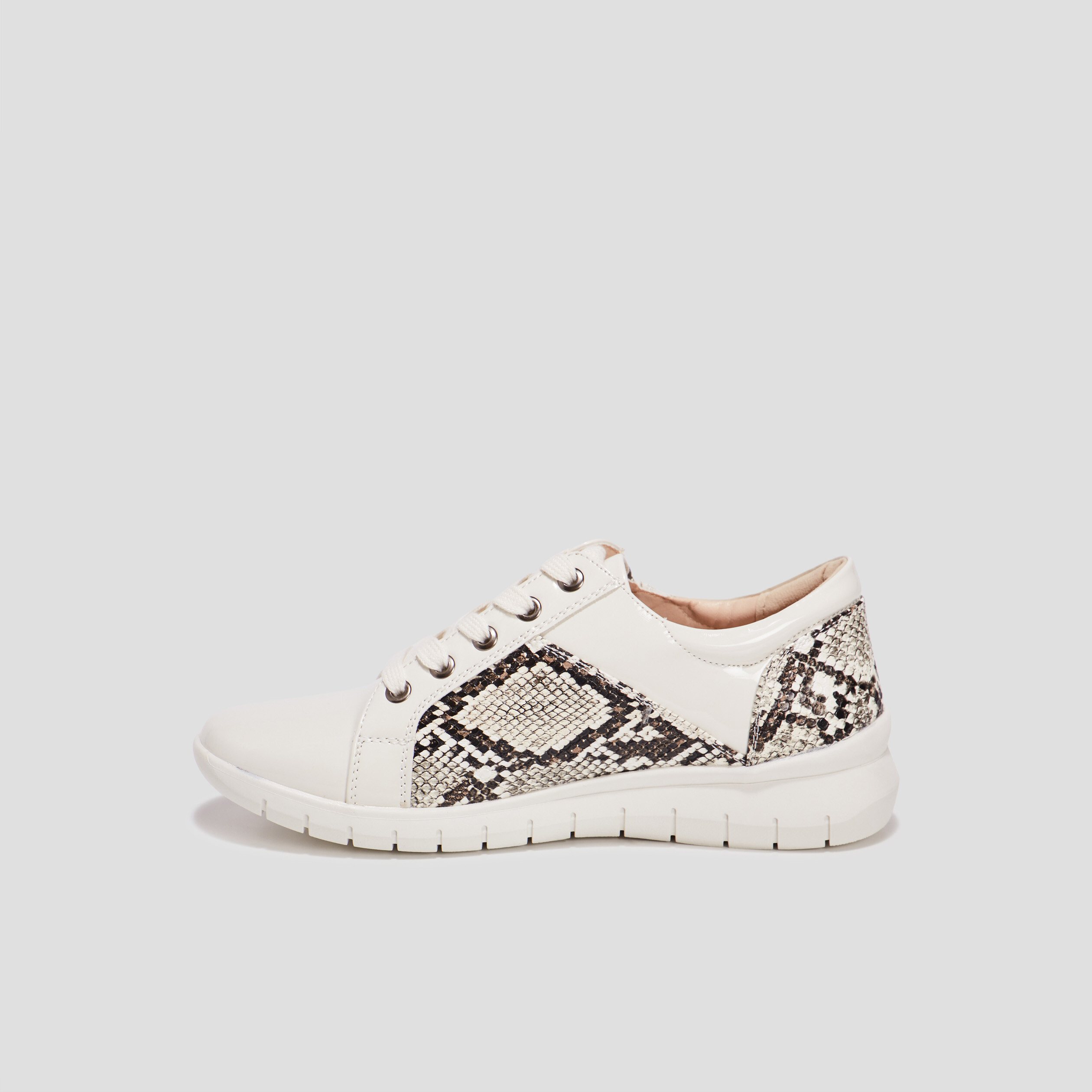 Derbies à lacets pied large blanc femme | La Halle