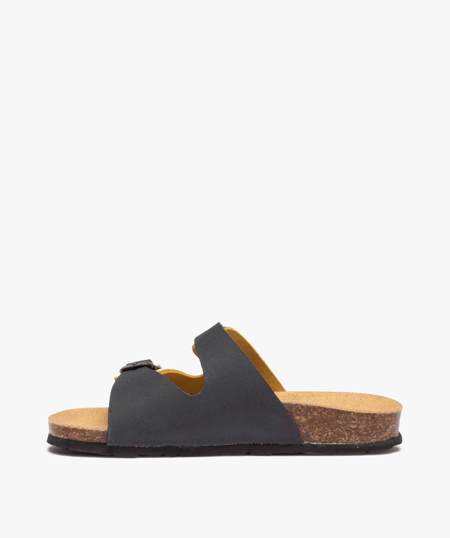 Mules Garçon bicolores en cuir suédine à double bride aju... marine | GEMO
