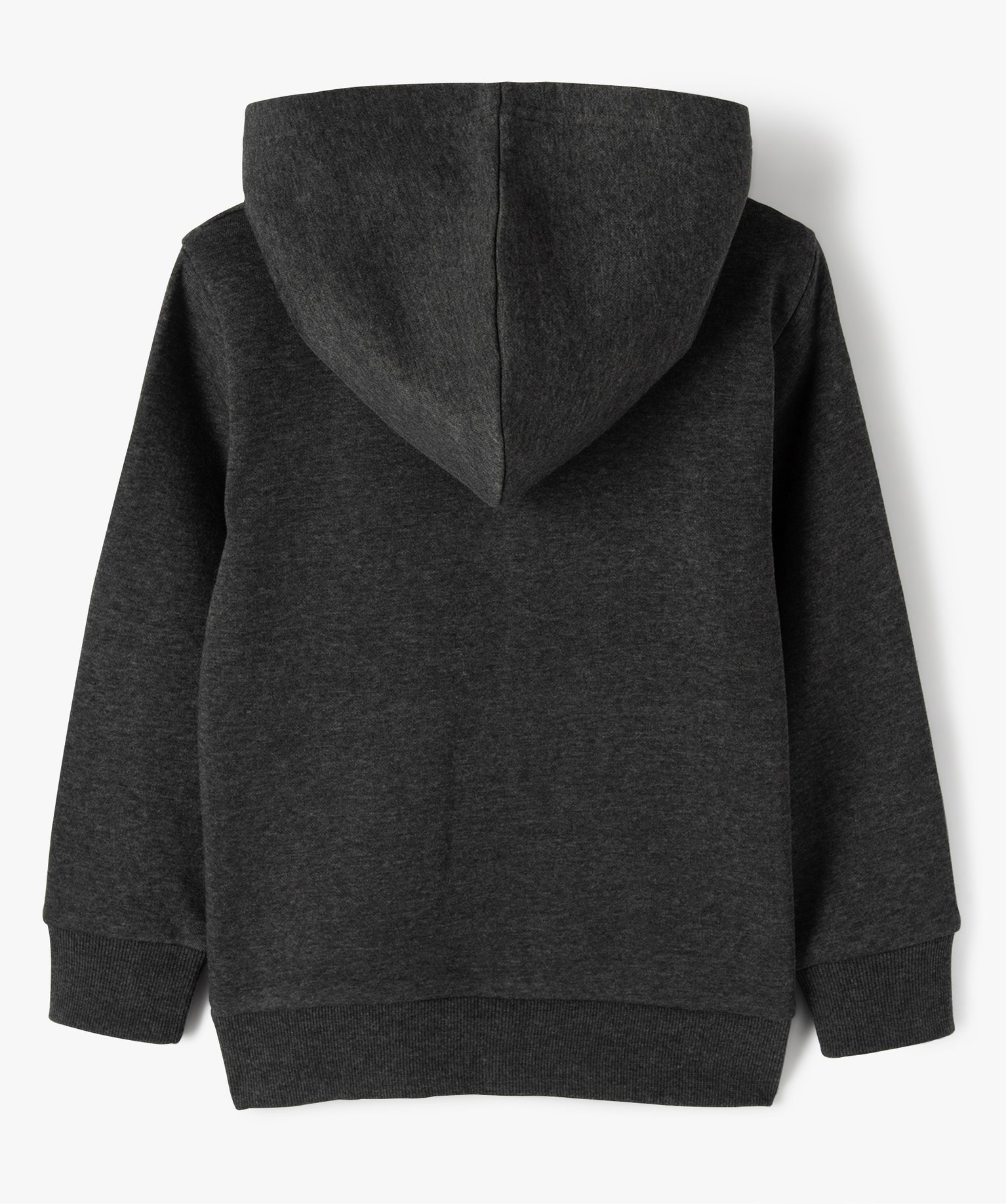 Sweat zippé et molletonné à capuche Garçon gris fonce | GEMO