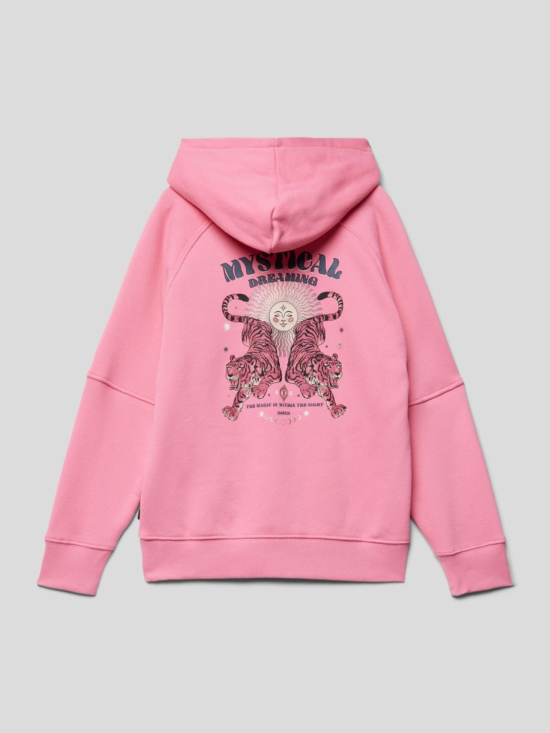 Hoodie mit Teilungsnähten in pink
