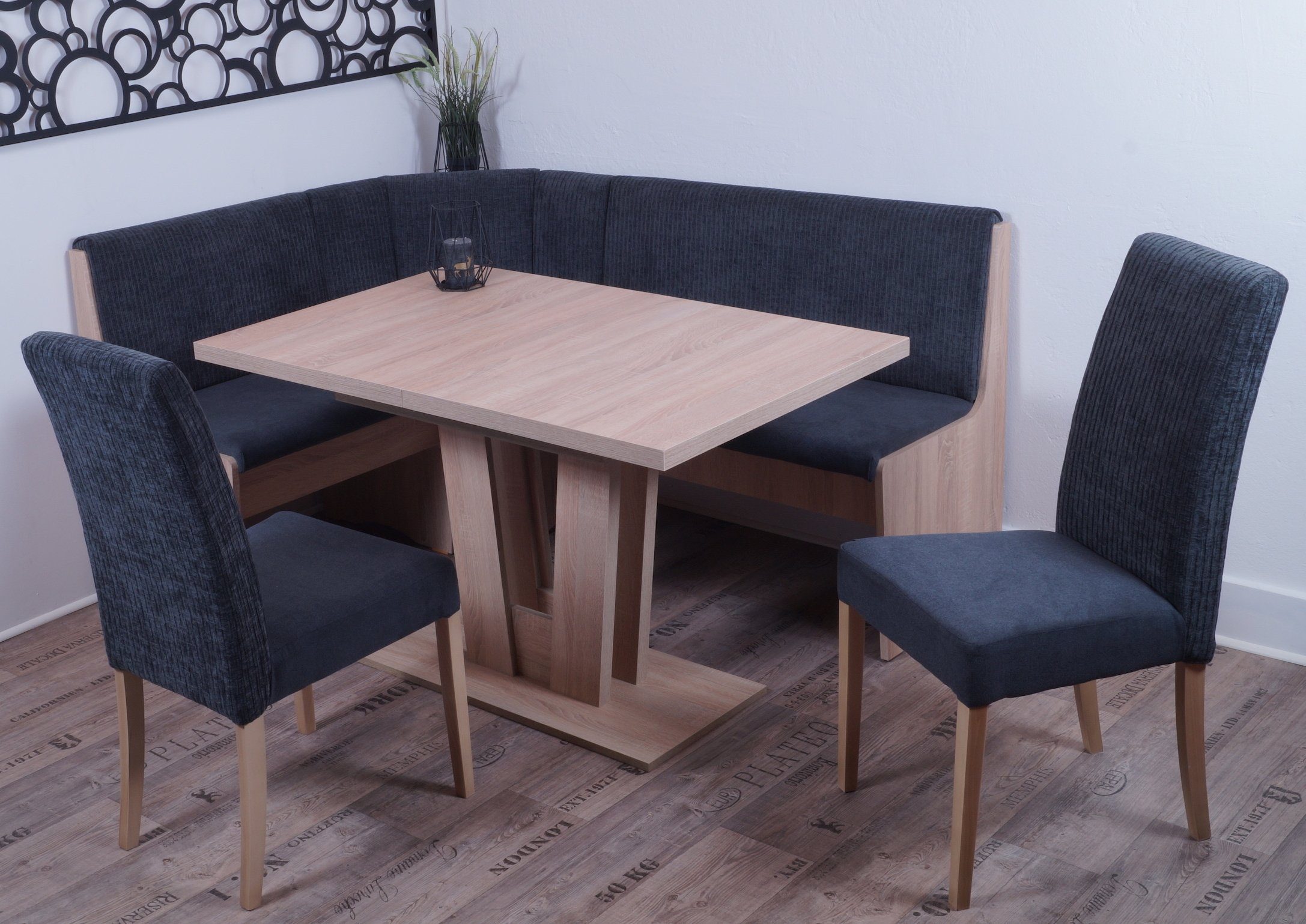 Stolebaenk Eckbankgruppe Duisburg --DUPA22 Sonoma, (Eckbankgruppe), Tisch mit Synchronauszug