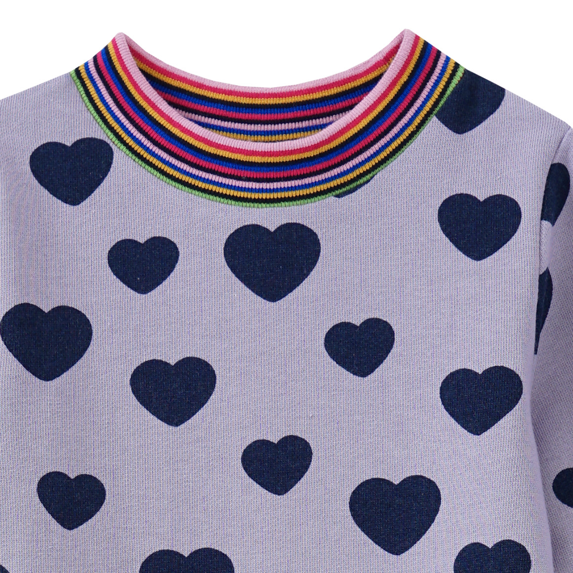 Mädchen Sweatkleid mit Herz-Print