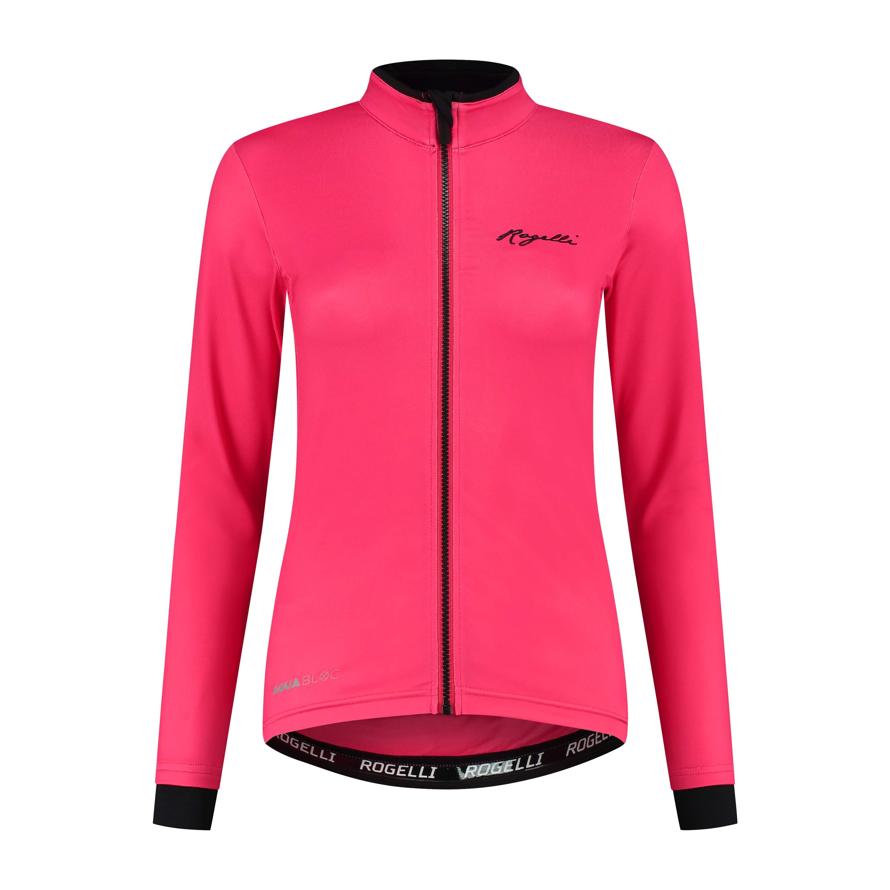 Rogelli Essential Pink Damen Langarm-Radtrikot