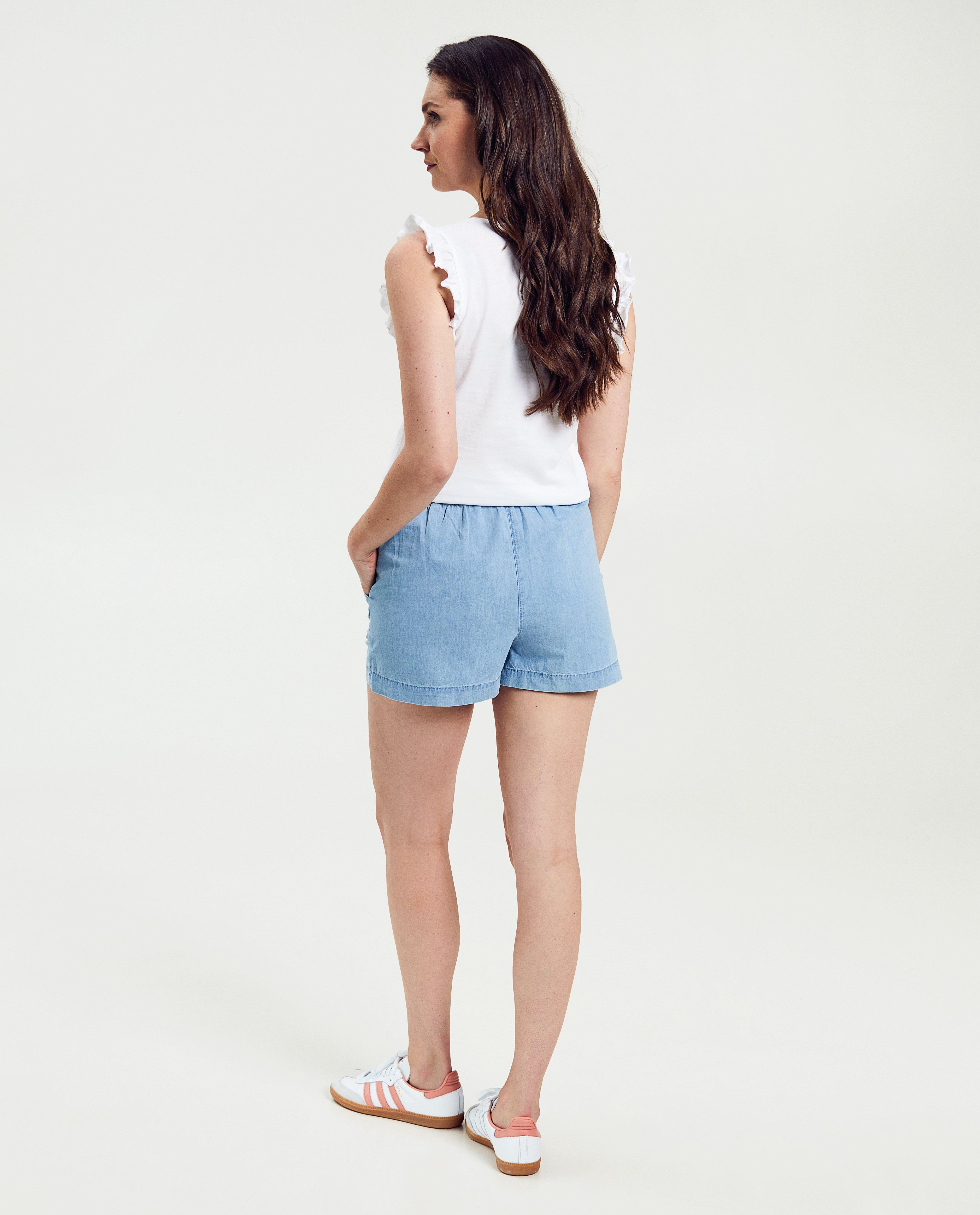 Pantaloni scurți din denim albastru deschis OVS