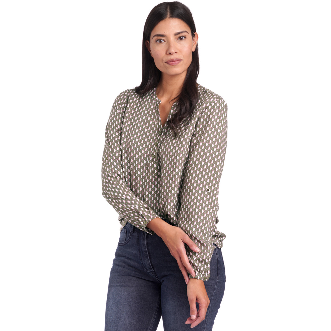 Damen Bluse mit Allover-Print