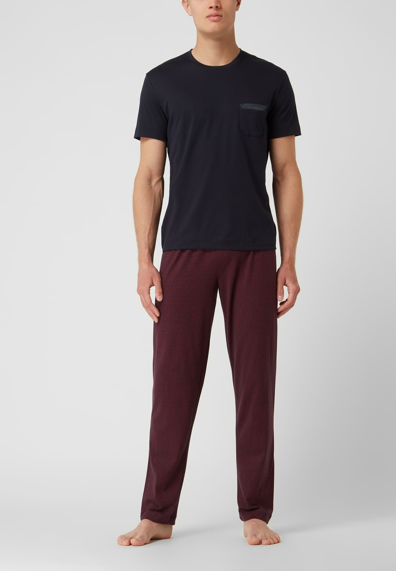 Pyjama-Hose aus Baumwolle in bordeaux rot