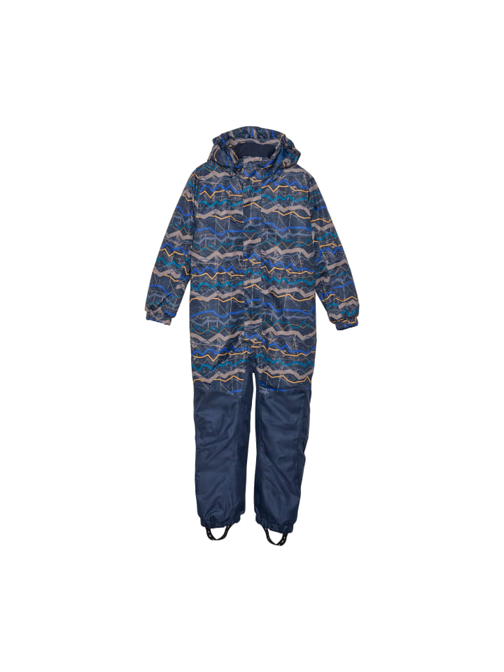 Color Kids Schneeoverall 741089 Schneeanzug mit Kapuze und Fußschlafen in Blau günstig kaufen