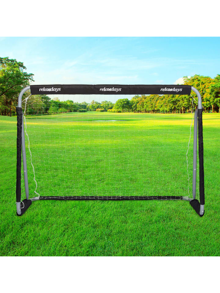 relaxdays Fußballtor Garten in Grau/Schwarz günstig kaufen onesize