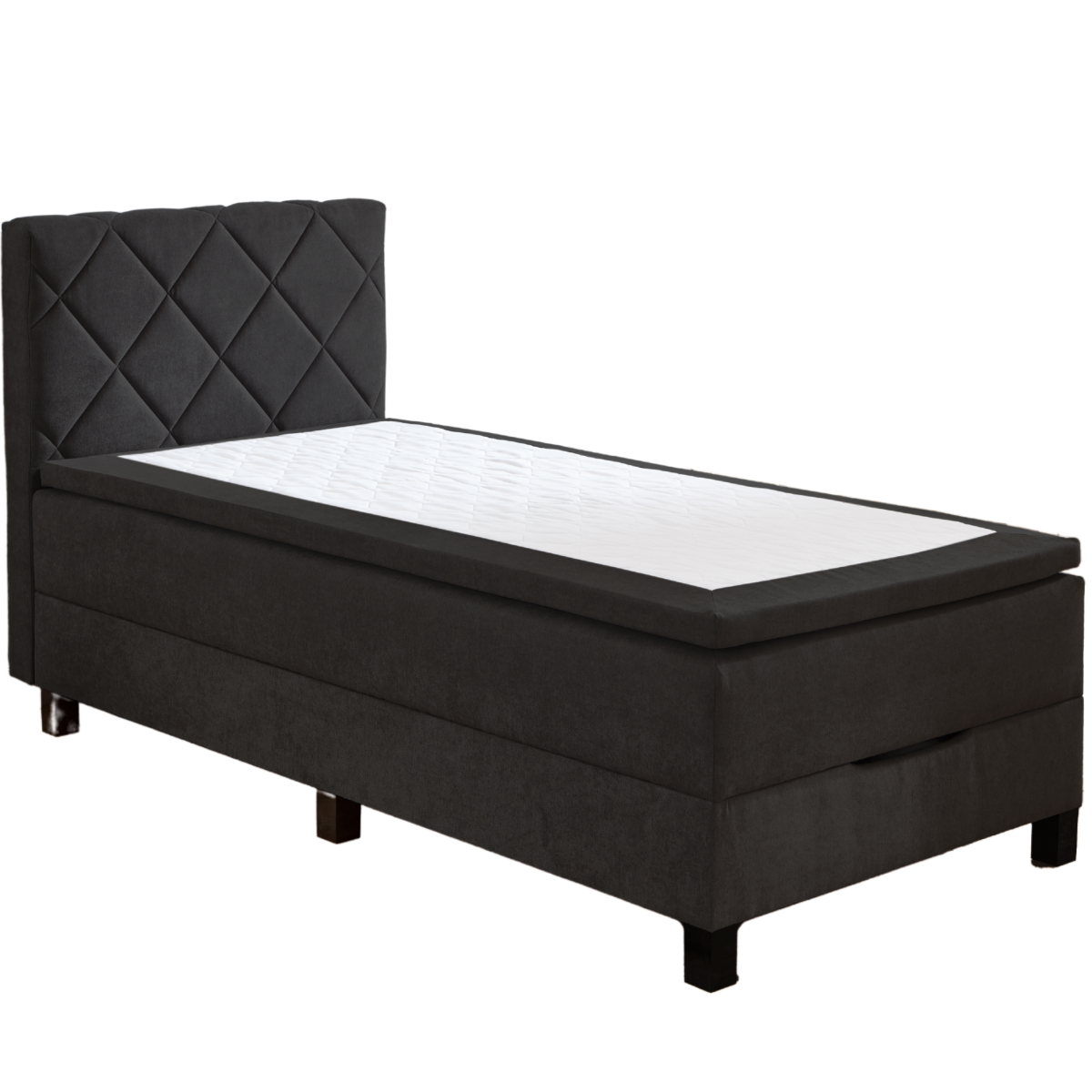 Sun Garden Boxspringbett Jeff mit Bettkasten Schwarz 100 x 200 cm