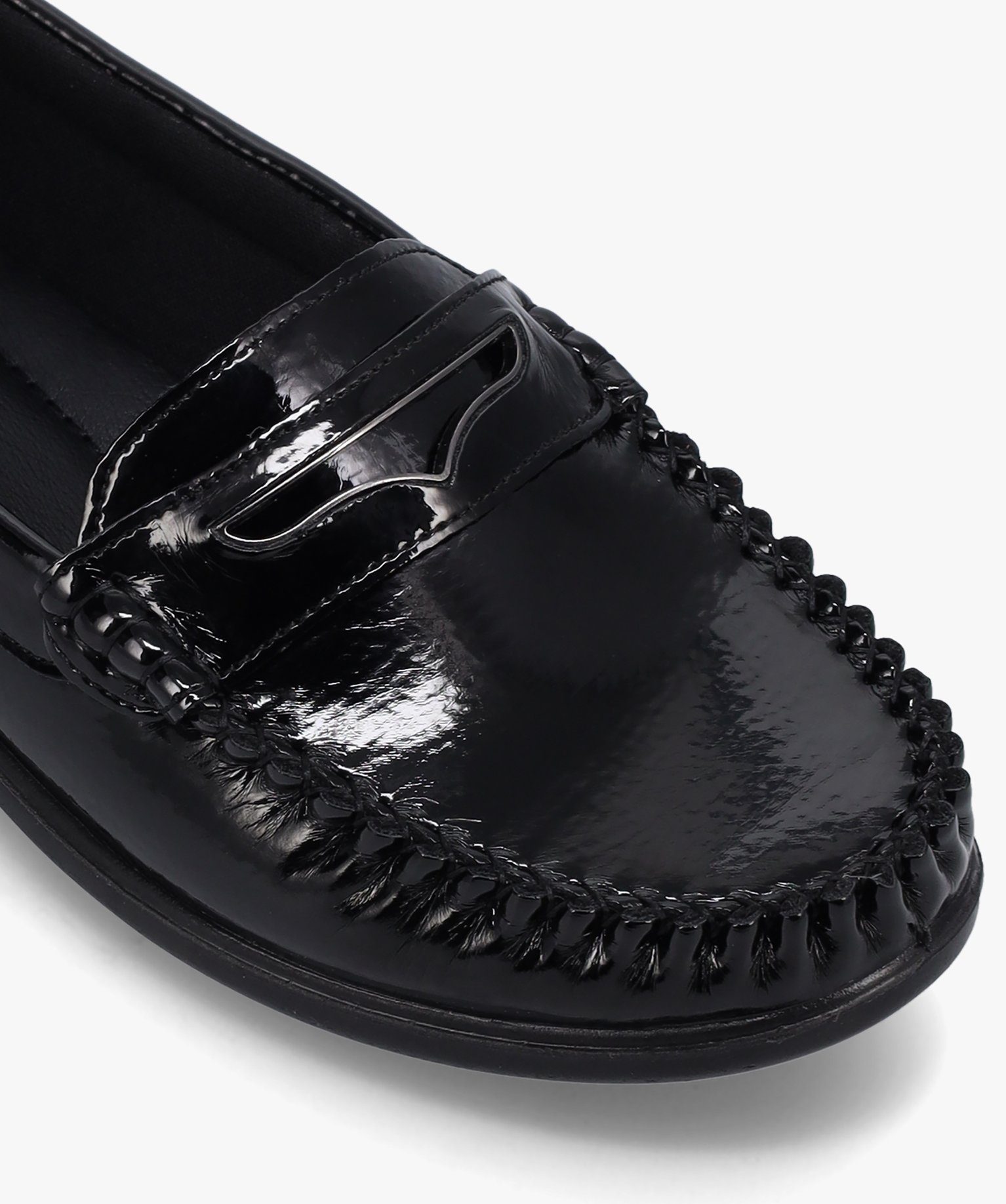 Mocassin confort verni extra souple femme noir | GEMO