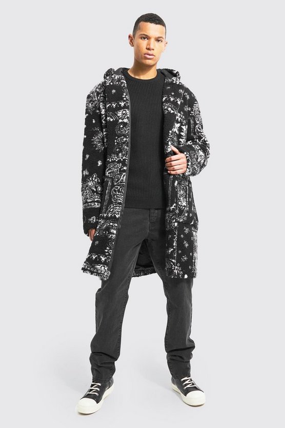 Tall Borg Mantel mit Bandana-Print