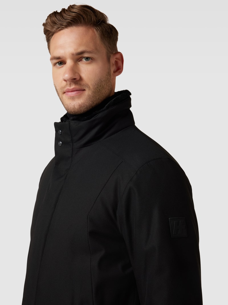 Jacke mit Druckknopfleiste Modell 'PROTECT' in schwarz
