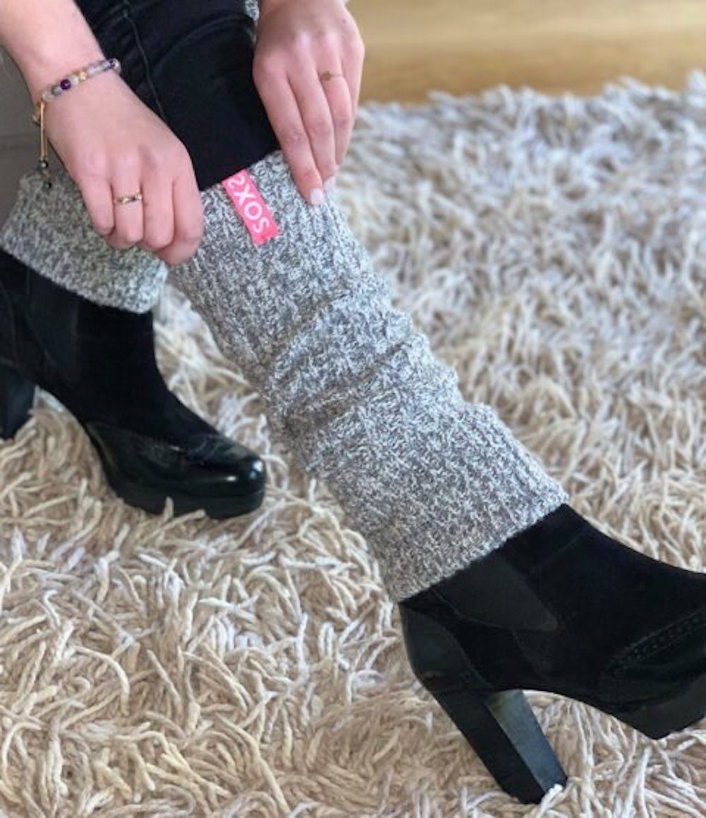 LK Trend & Style Beinstulpen von SOXS.Co Damenstulpen mit farbigem Label Beinwärmer one Size (oder als Armling nutzen, 1 Paar) mit angenehmer Elastizität