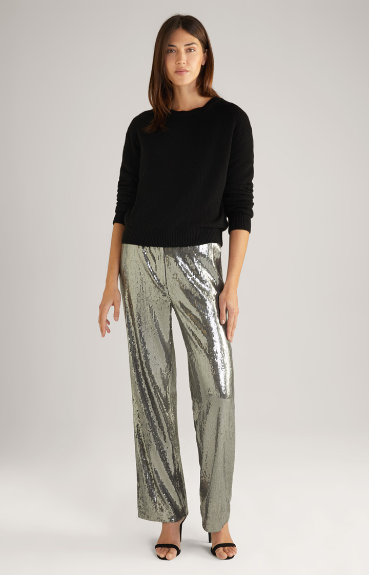 Pailletten-Hose in Grau