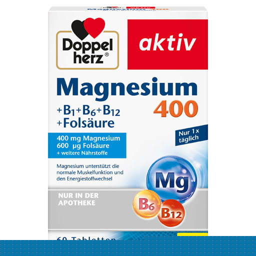 DOPPELHERZ Magnesium 400 mg Tabletten  60 St  Tabletten
