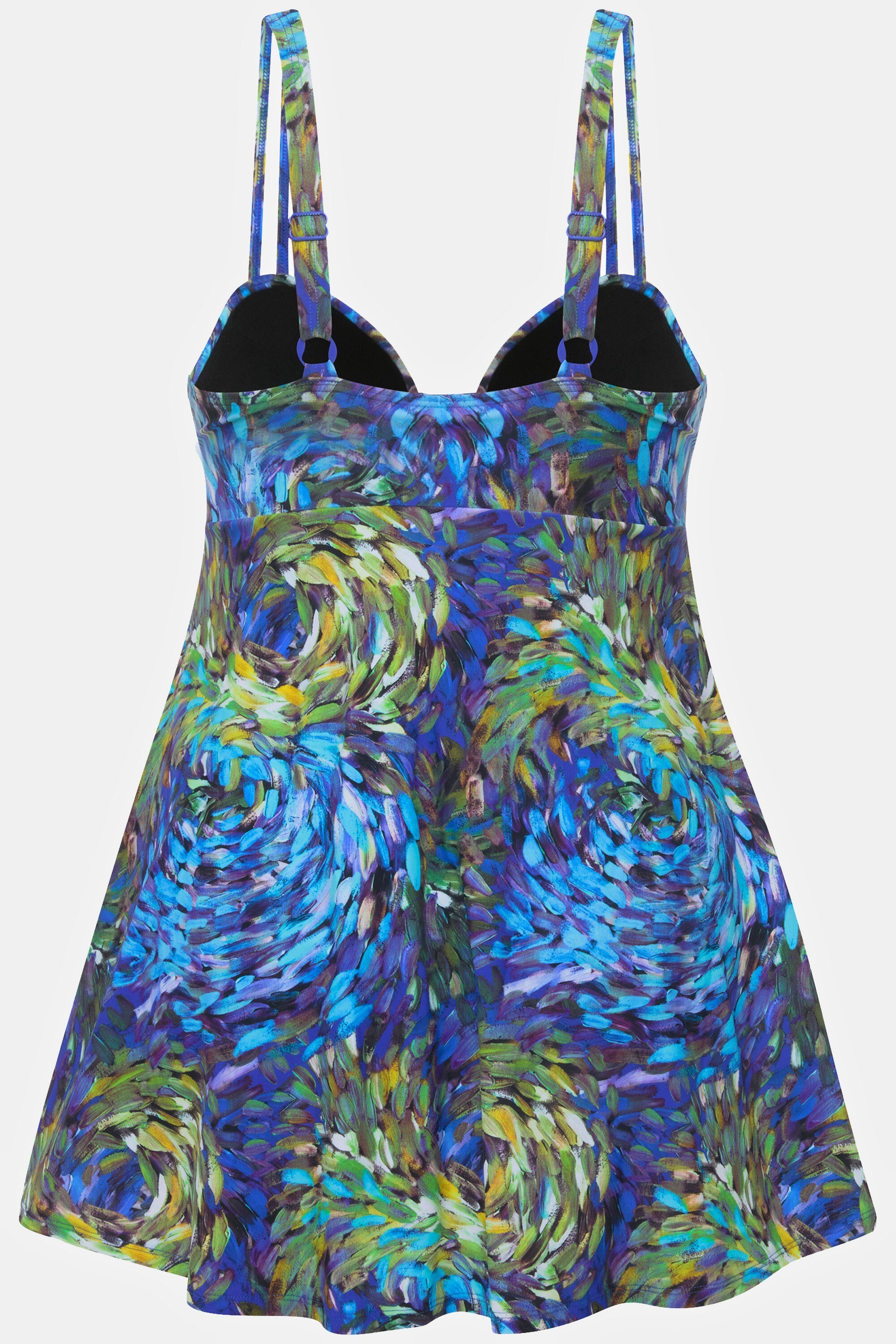 Ulla Popken Badeanzug Badekleid Softcups Quaste verstellbare Träger