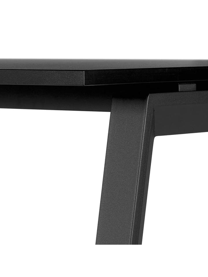KADIMA DESIGN Schreibtisch MDF & Metall, quadratisch modern, 140x140 cm in Schwarz günstig kaufen