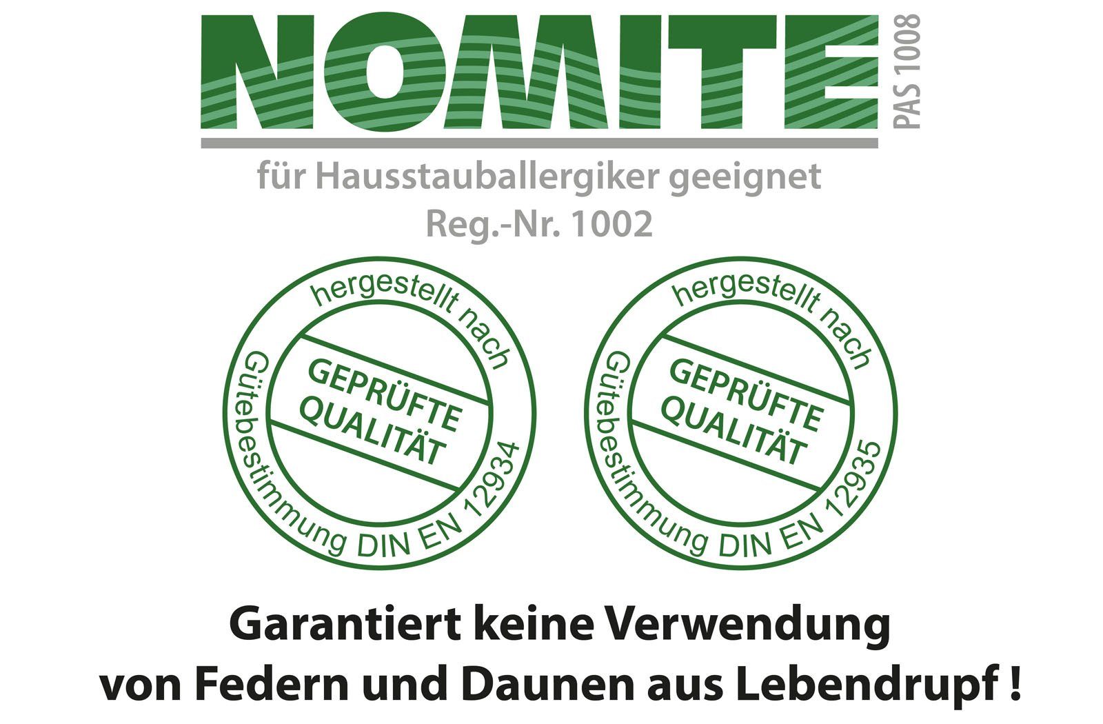 Gänsefederkopfkissen Christin, franknatur, Füllung: 70% Gänsefedern, 30% Gänsedaunen, Bezug: 100% Baumwolle, Kissen mit Gänsedaunen und -federn, allergikergeeignet