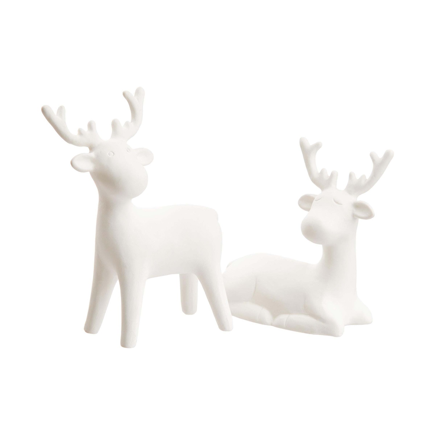 WHITE CHRISTMAS Deko Hirsch liegend B 6 x T 10cm