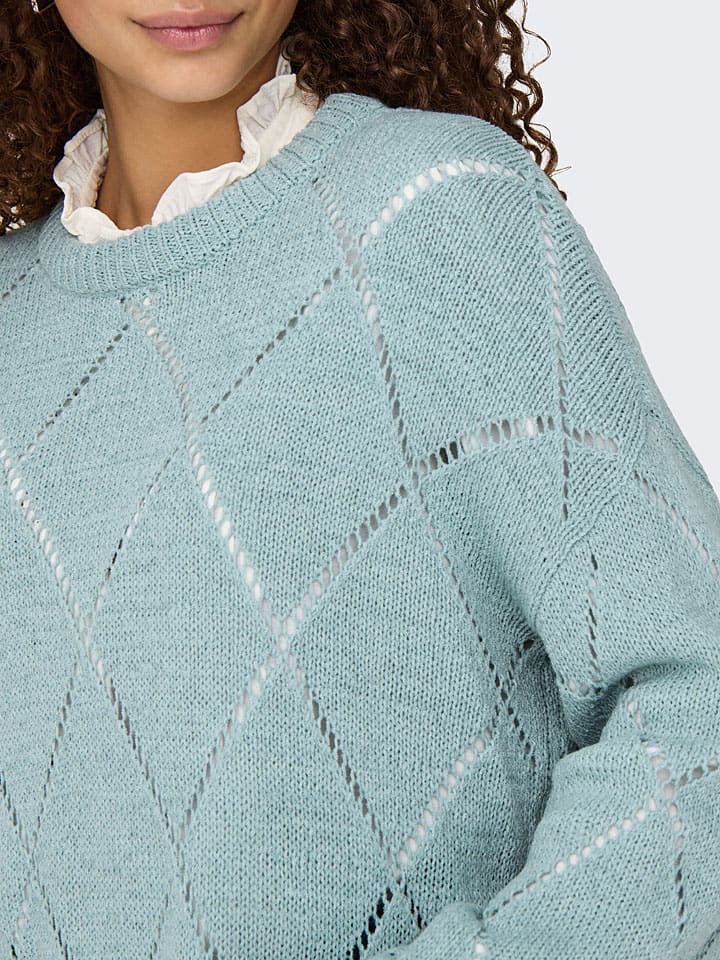 ONLY Pullover in Hellblau günstig kaufen