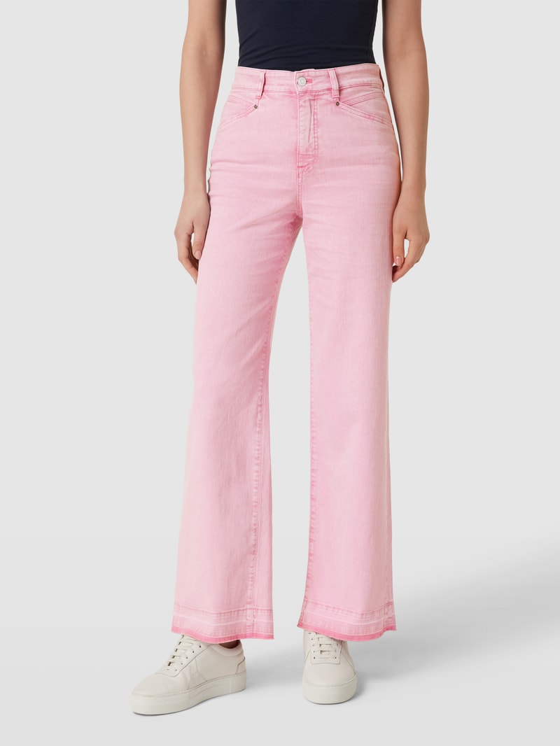 High Waist Jeans mit Gesäßtaschen in flieder