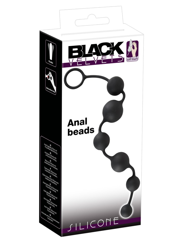 Black Velvets Kugelstrang Anal beads in schwarz günstig kaufen onesize