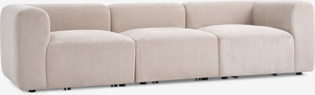 SKEJBY Sofa modułowa SKEJBY 3-osobowa tkanina piaskowa