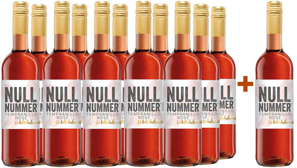 11+1 NULLNUMMER Tempranillo Rosé Paket ** entalkoholisierter Wein ** - Weinkellerei Einig-Zenzen