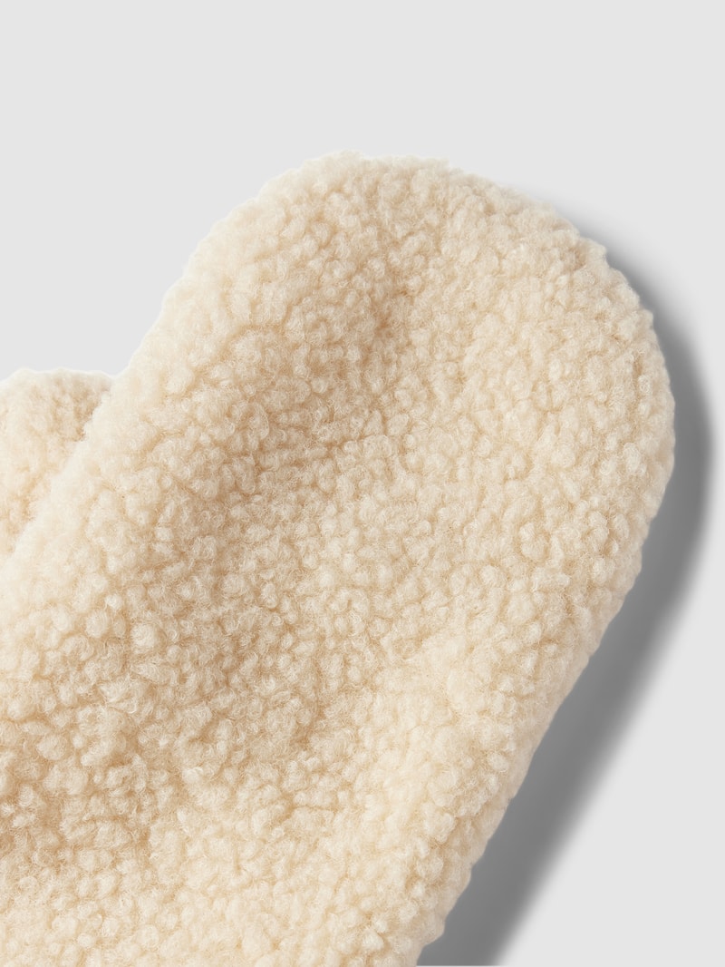 Handschuhe mit Teddyfell in beige