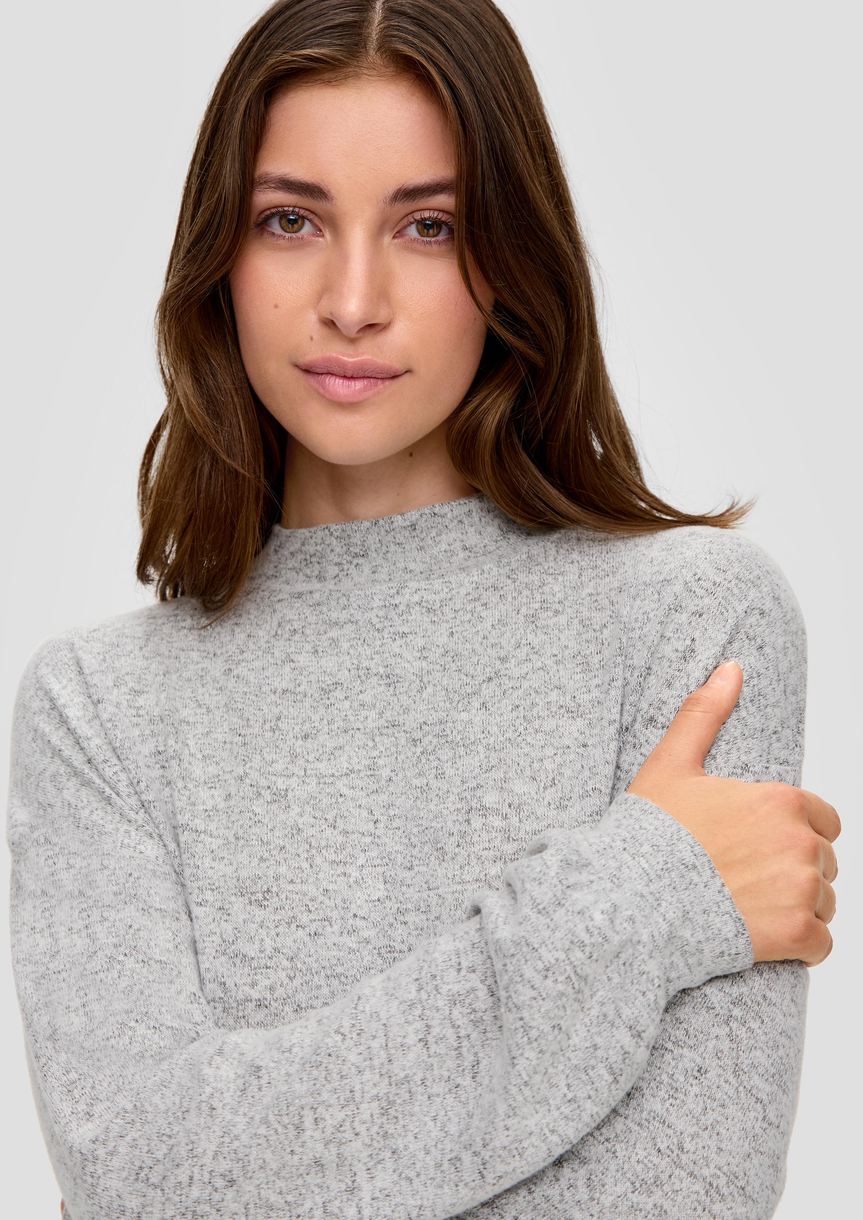 Aufgerautes Longsleeve aus Viskosestretch  2135412-9400