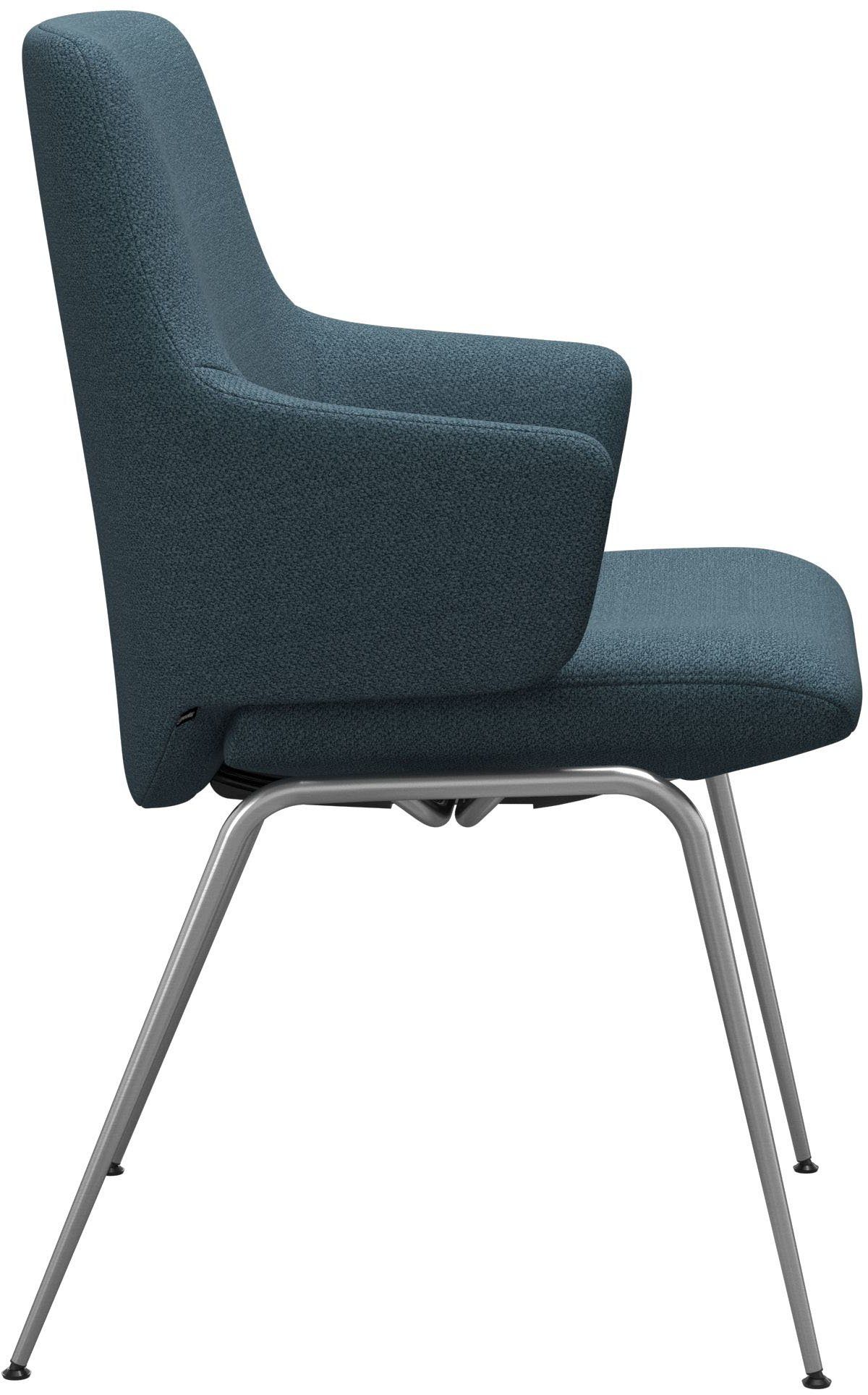 Stressless® Polsterstuhl Laurel, Low Back mit Armlehne, Größe L, mit Beinen aus Stahl in Chrom matt