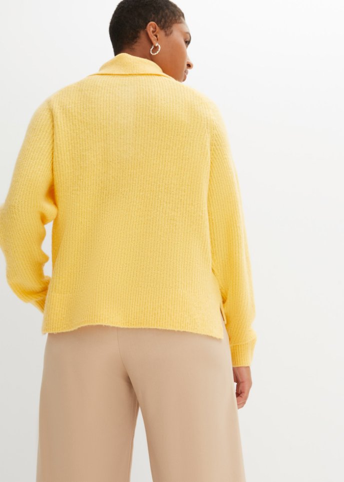 Strickpullover mit Polokragen