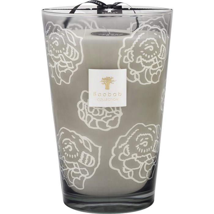 Kerze Roses Grey